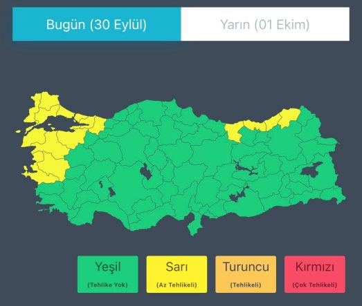 İçişleri Bakanlığı’ndan ‘sağanak’ uyarısı