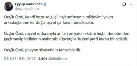 AK Parti’li İnan: Özgür Özel, rüşvetçilerle yeni parti kuran bir acizdir