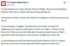 Cumhurbaşkanı Erdoğan, Rusya Devlet Başkanı Putin ile telefonda görüştü