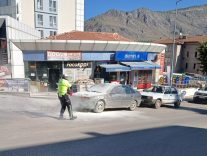 KPSS’ye girdi, sınav sırasında otomobili yandı