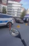 Sarıyer’de dubalara çarpan otomobil takla attı