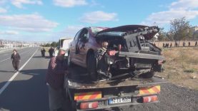 Silivri’de otomobil takla attı: 1’i çocuk 3 yaralı